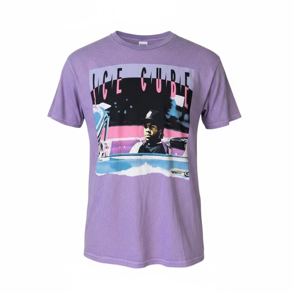 Ice Cube Graphic T-Shirt Purple Size Large – Hip Hop Rap Tee